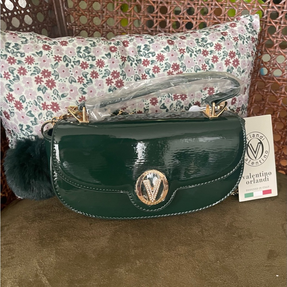 Valentino Orlandi Green Shoulder Bag